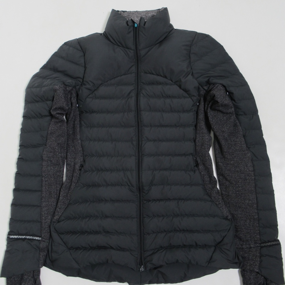 Lululemon Fluff Off Jacket Black / Heathered Herringbone Heathered Black Black 6